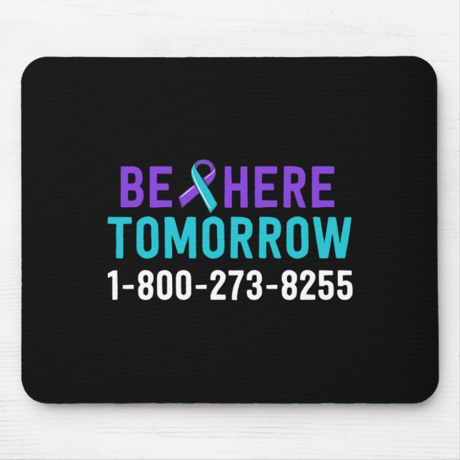 Mousepad Telefone de Conscientização sobre Prevenção para H (Frente)