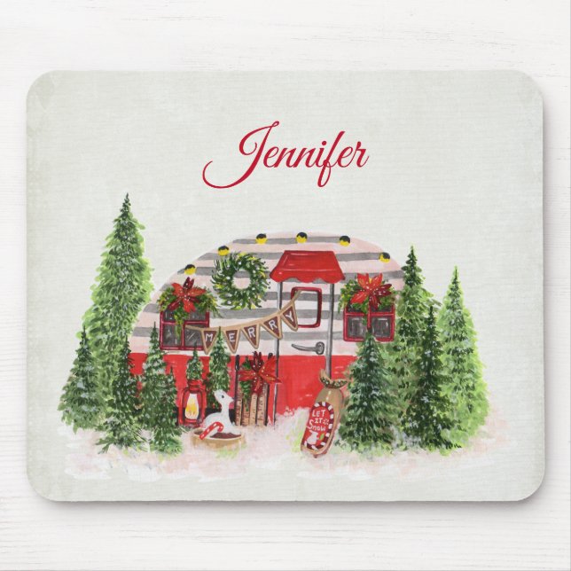 Mousepad  Tema da Porta-Voz do Trailer de Natal (Frente)