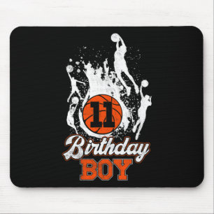 Mousepad Tema de Basquete de Aniversário de 11 11 Anos