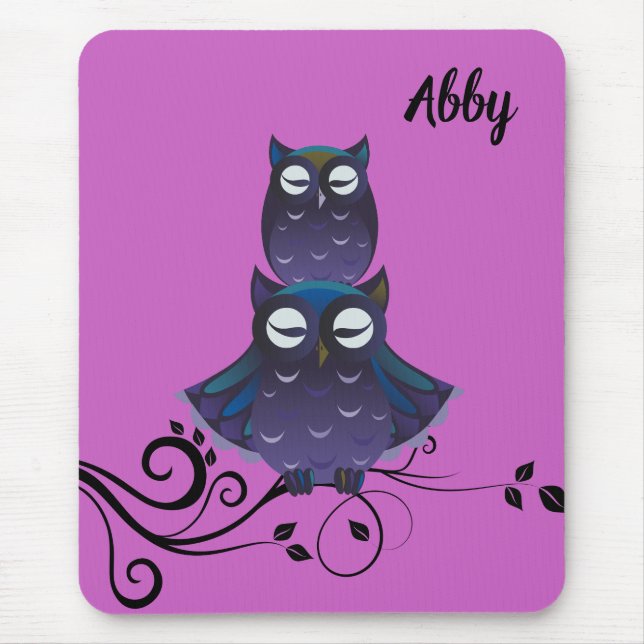 Mousepad Tema de coruja  (Frente)