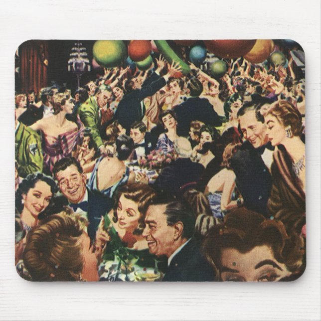 Mousepad Tema de Festa Chique de Hollywood Antigo com Balõe (Frente)