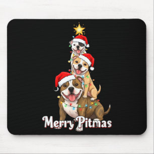 Mousepad Tema de Natal Alegre Tmas Tbull para Amantes de Cã