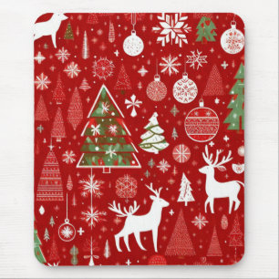 Mousepad Tema de Natal Floco de neve
