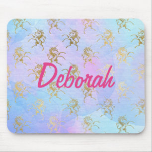 Mousepad Tema de Pastel Brilhante Unicorn