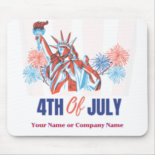 Mousepad Tema de Sinalizador EUA Personalizado 4 de julho d