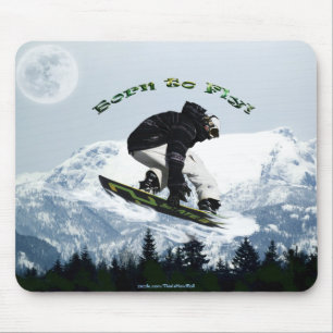 Mousepad Tema Esportivo de Inverno da legal Snow Boarder