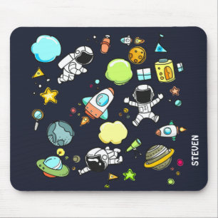Mousepad Tema legal do Espaço Exterior - Astronautas e Navi