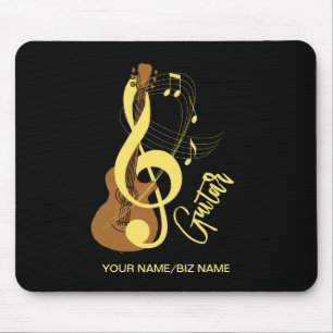 Mousepad Tema Música Musical de Gráfico de Violão