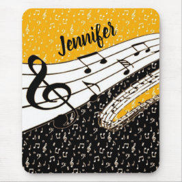 Mousepad Tema musical de ouro personalizado