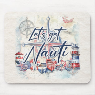 Mousepad Tema Náutico "Vamos Obter Nauti" do Barco Costeiro