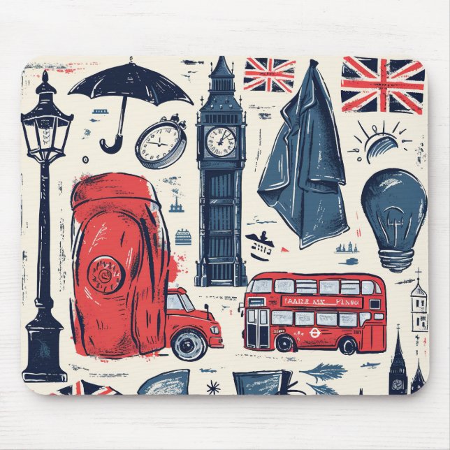 Mousepad Temed London England (Frente)