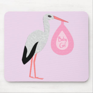Mousepad Tempestade de bebê rosa Bonito
