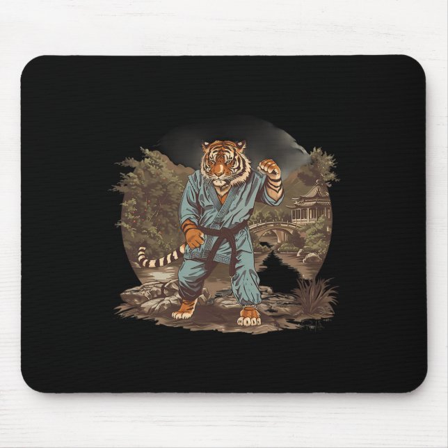 Mousepad Templo da Pagode do Tigre de Kickboxing Artes Marc (Frente)