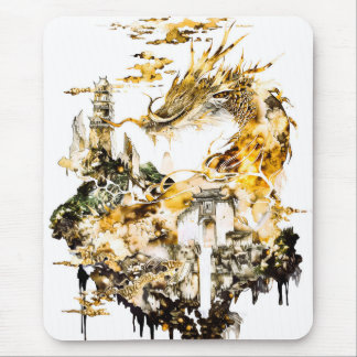 Mousepad Templo de Dragão da Majestosa Mitologia Asiática F