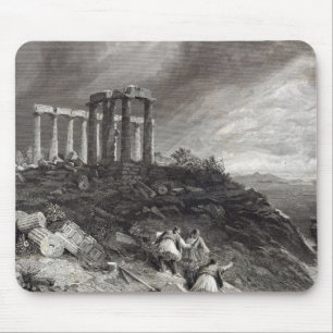 Mousepad Templo de Minerva Sunium, gravado por J. Saddler
