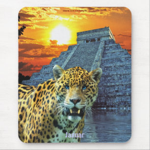 Mousepad Templo Jaguar & Chichen Itza & Sunset