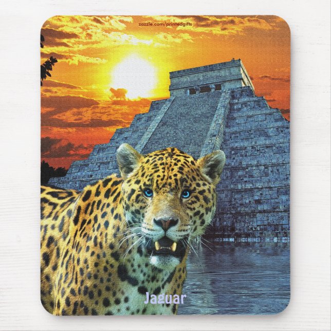 Mousepad Templo Jaguar & Chichen Itza & Sunset (Frente)