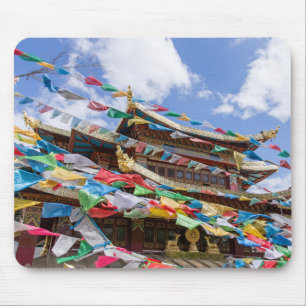 Mousepad Templo Tibetano com bandeiras de oração - Yunnan,