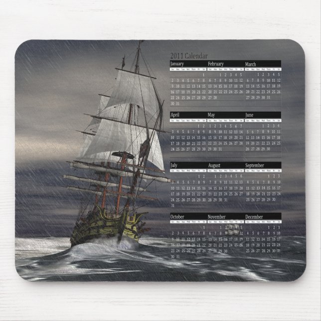 Mousepad Tempo Calendário-Inclemente (Frente)
