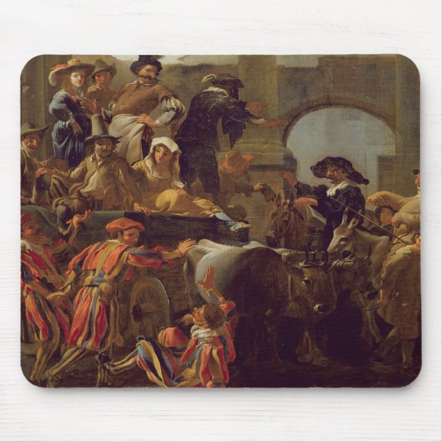 Mousepad Tempo do carnaval em Roma, 1653 (óleo em canvas) (Frente)