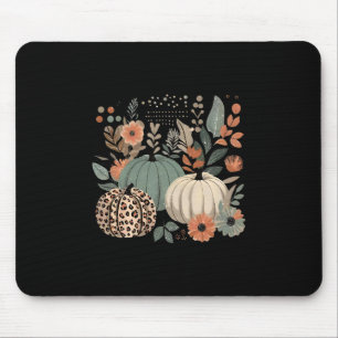 Mousepad Temporada de Abóbora Flor Silvestre Dia de Ação de