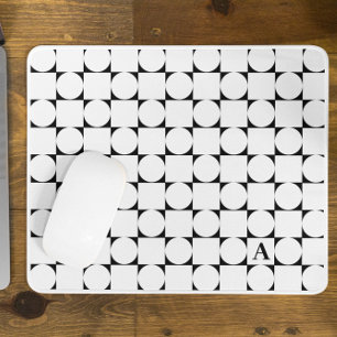 Mousepad Tendência Geométrica do Monograma Moderno