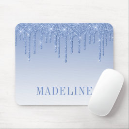 Mousepad Tendência Moderna e Motiva Derrante Azul Brilhante