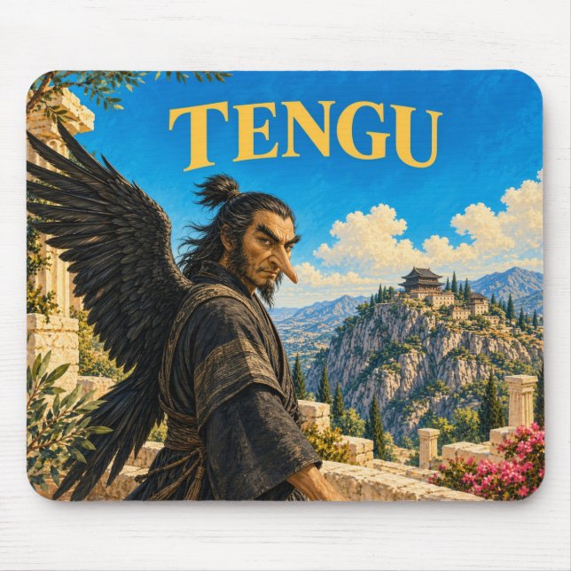 Mousepad Tengu, Monstro de Fantasia Gótica (Frente)