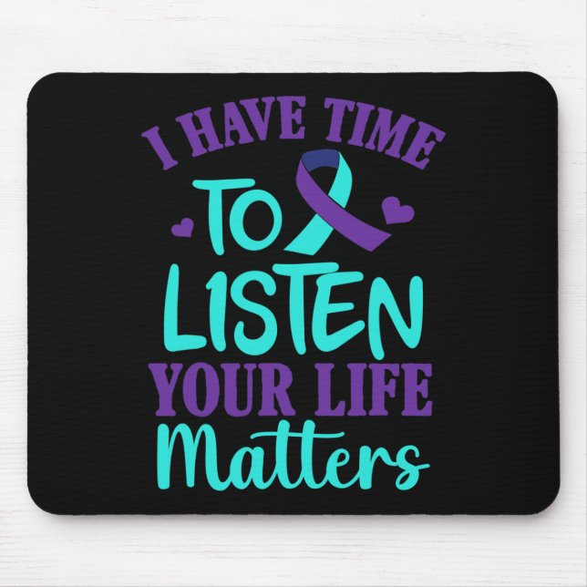 Mousepad Tenha Tempo Para Ouvir Presente De Consciência Sui (Frente)