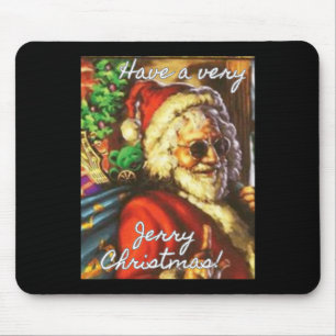 Mousepad Tenha um feriado de Natal muito Jerry Garcia Santa