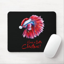 Mousepad Tenha um Natal Betta Piada de Natal para Amantes d
