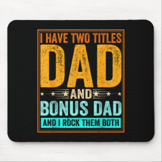 Mousepad Tenho dois títulos pai e pai bônus homens engraçad