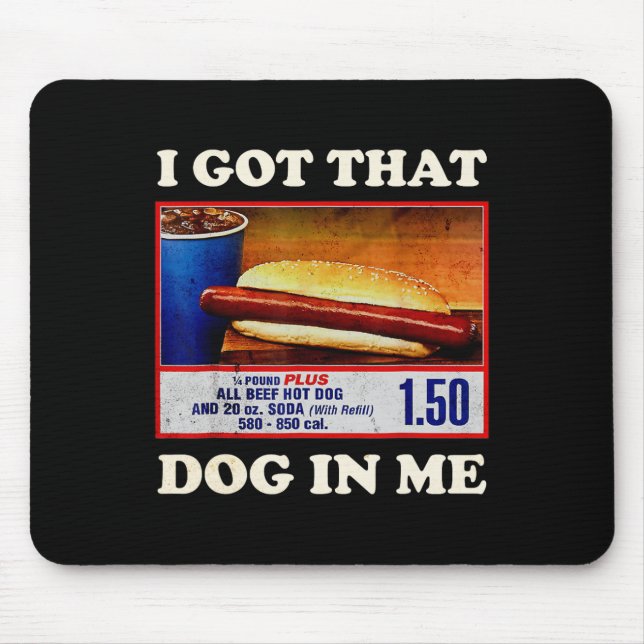 Mousepad Tenho Esse Cachorro Em Mim Engraçado Combo 4 De Ju (Frente)