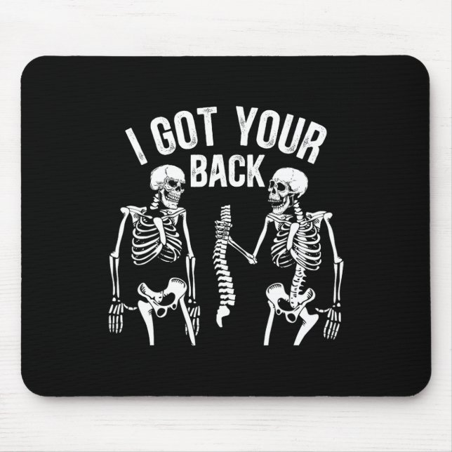 Mousepad Tenho Sua Ck Engraçado Esqueleto Spine Halloween C (Frente)
