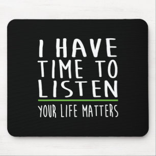 Mousepad Tenho Tempo Para Ouvir A Consciência Mental Da Saú