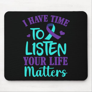 Mousepad Tenho tempo para ouvir o presente de consciência s