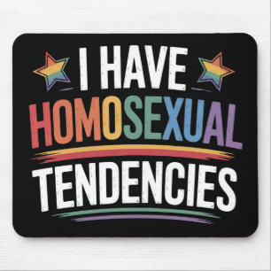 Mousepad Tenho Tendências Homossexuais Orgulho LGBTQ Arco-í