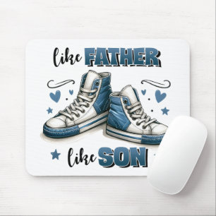 Mousepad Tênis Azuis Como Pai, Como Filho