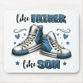 Mousepad Tênis Azuis Como Pai, Como Filho