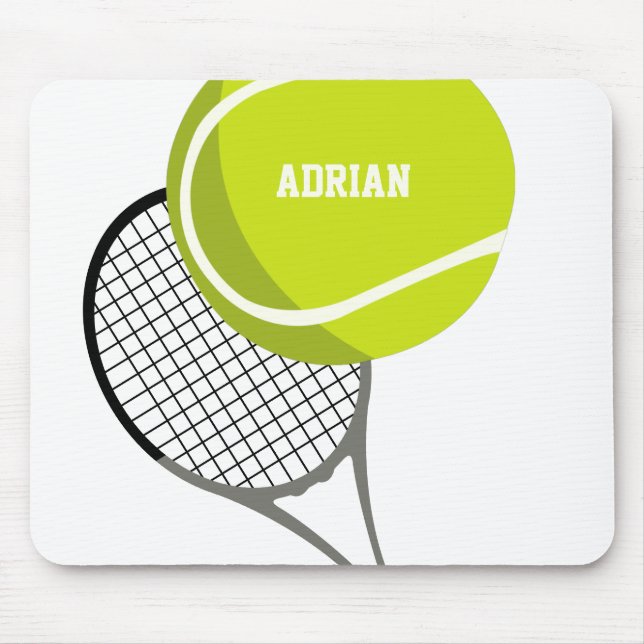 Mousepad Tênis Ball & Racket Racquet Personalizado (Frente)