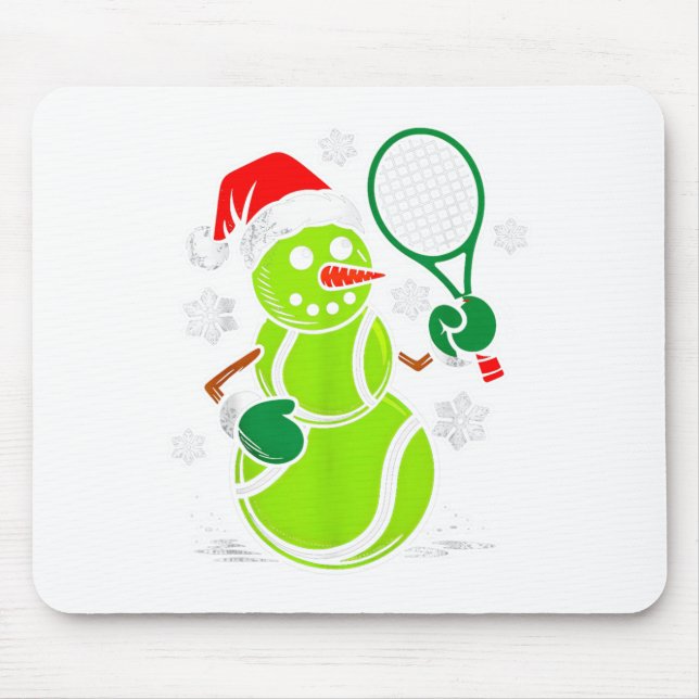 Mousepad Tenis Chapéu de Papai Noel Boneco de Neve Natal Te (Frente)