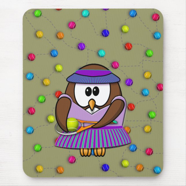 Mousepad tênis coruja - menina (Frente)