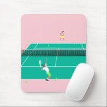 Mousepad Tênis de Arte Moderna - Jogador Rosa Verde<br><div class="desc">Tênis moderna ilustração de dois jogadores tênis num campo de tênis verde e rosa pastel. Design de ilustração de tênis de pré-disquete clássico de abstrato de Verão. Tênis moderna de tendências para ele e para ela. Presente personalizado para um tênis. Tendy tênis, jogadores de teatro em casa. Dons modernos de...</div>