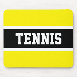 Mousepad Tênis de esporte divertido Texto preto amarelo