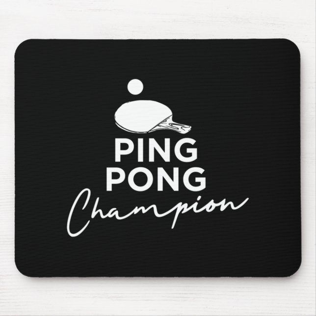 Mousepad Tênis de Mesa de campeão de pinos (Frente)
