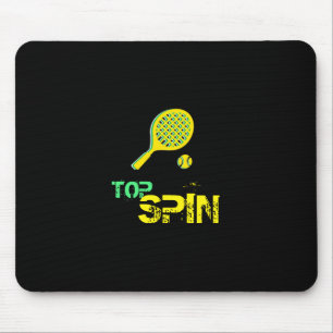 Mousepad Tênis Esporte Pop de Arte, Racket Verde e Amarelo