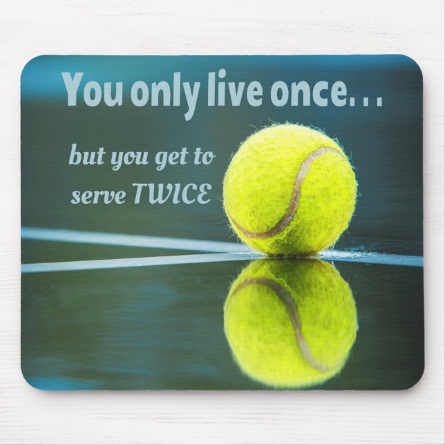 Mousepad Tênis vive uma vez duas vezes, Tênis Ball, Court (Frente)