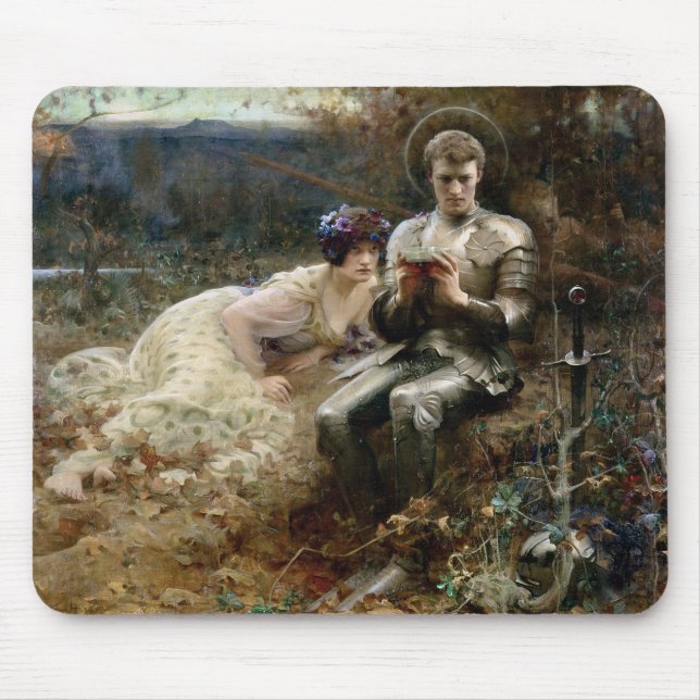 Mousepad Tentação de Sir Percival (Cavaleiro Medieval) (Frente)