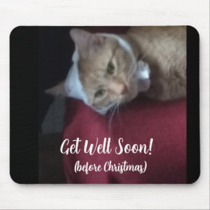 Mousepad Tente se Recuperar Logo, Foto de Gato Texto de Hum
