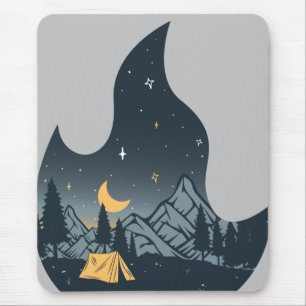 Mousepad Tente Um Pouco De Campfire Montes Ancorando